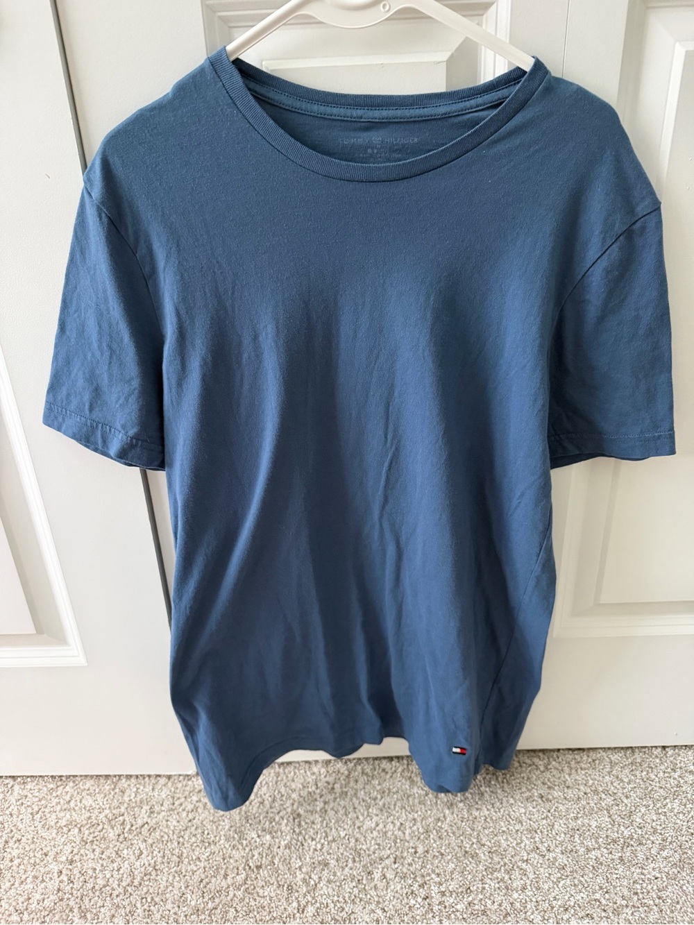 Men’s Tommy Hilfiger Preppy Tee Blue Cotton Size M